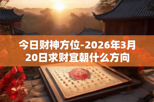 今日财神方位-2026年3月20日求财宜朝什么方向 今日财神方位-2026年3月20日求财宜朝什么方向