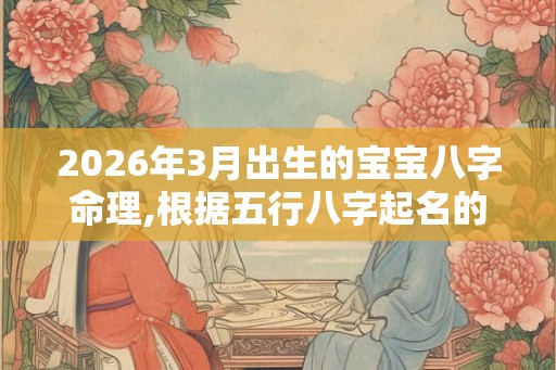 2026年3月出生的宝宝八字命理,根据五行八字起名的技巧