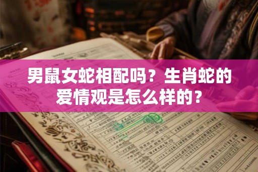 男鼠女蛇相配吗？生肖蛇的爱情观是怎么样的？