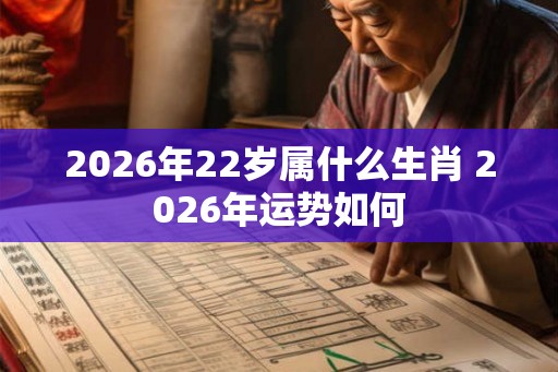 2026年22岁属什么生肖 2026年运势如何