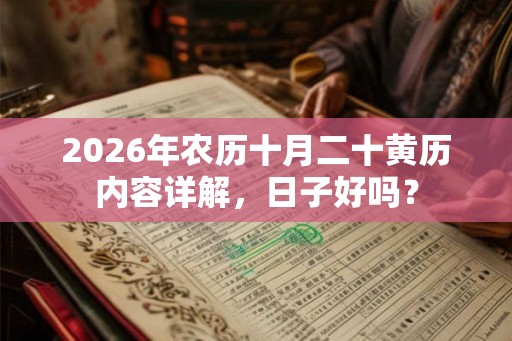2026年农历十月二十黄历内容详解,日子好吗? 2026年农历十月二十黄历内容详解,日子好吗?