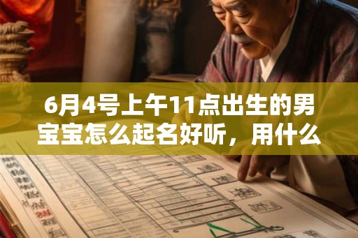 6月4号上午11点出生的男宝宝怎么起名好听，用什么字好