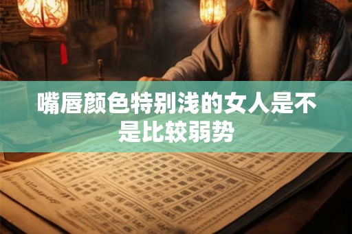 嘴唇颜色特别浅的女人是不是比较弱势