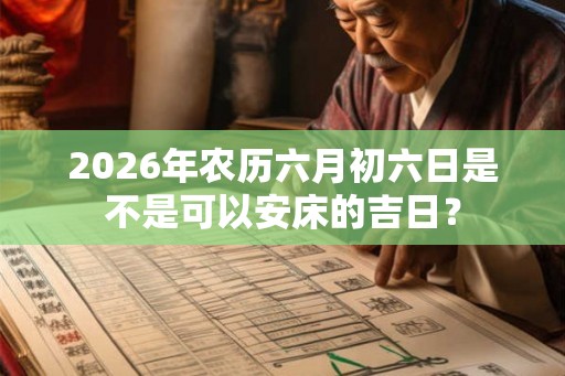 2026年农历六月初六日是不是可以安床的吉日？
