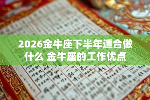 2026金牛座下半年适合做什么 金牛座的工作优点 2026金牛座下半年适合做什么 金牛座的工作优点