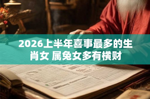 2026上半年喜事最多的生肖女 属兔女多有横财 2026上半年喜事最多的生肖女 属兔女多有横财