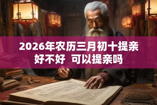 2026年农历三月初十提亲好不好  可以提亲吗