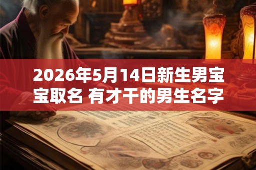 2026年5月14日新生男宝宝取名 有才干的男生名字