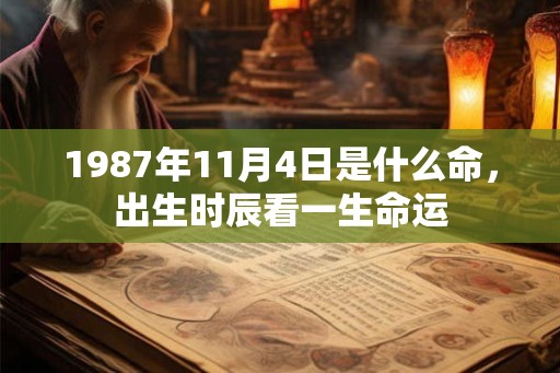 1987年11月4日是什么命,出生时辰看一生命运 1987年11月4日是什么命,出生时辰看一生命运