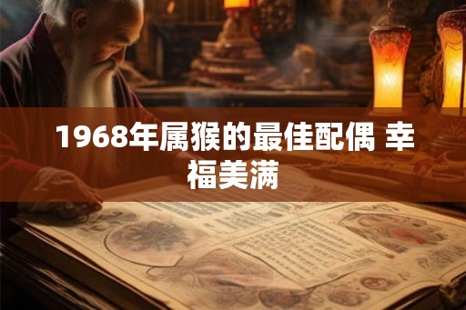 1968年属猴的最佳配偶 幸福美满