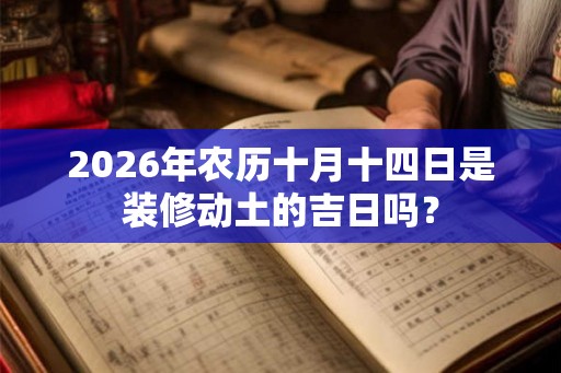 2026年农历十月十四日是装修动土的吉日吗？