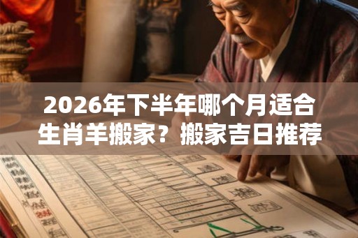 2026年下半年哪个月适合生肖羊搬家？搬家吉日推荐