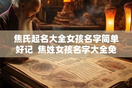焦氏起名大全女孩名字简单好记  焦姓女孩名字大全免费