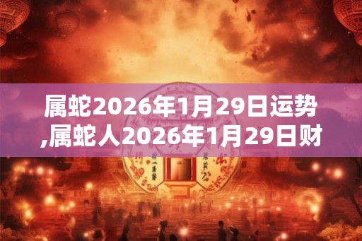 属蛇2026年1月29日运势,属蛇人2026年1月29日财运,生肖蛇2026年1月29日运势