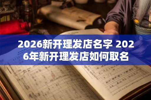 2026新开理发店名字 2026年新开理发店如何取名