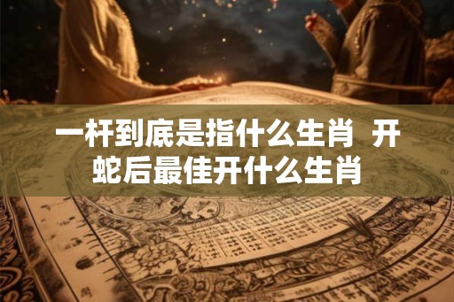一杆到底是指什么生肖  开蛇后最佳开什么生肖
