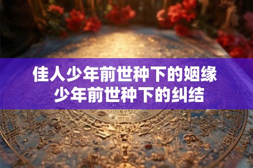 佳人少年前世种下的姻缘  少年前世种下的纠结