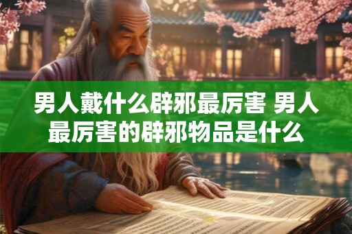 男人戴什么辟邪最厉害 男人最厉害的辟邪物品是什么