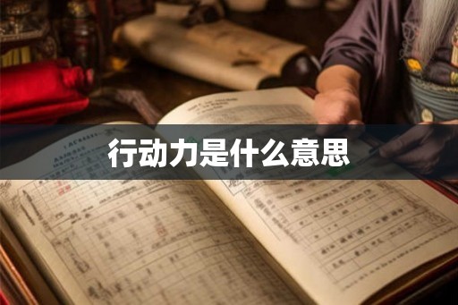 行动力是什么意思