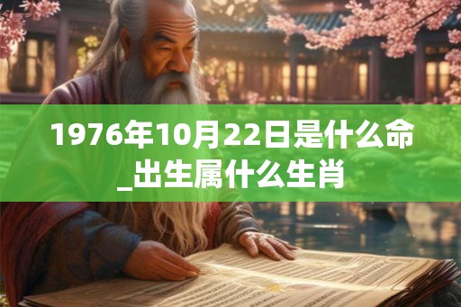 1976年10月22日是什么命_出生属什么生肖