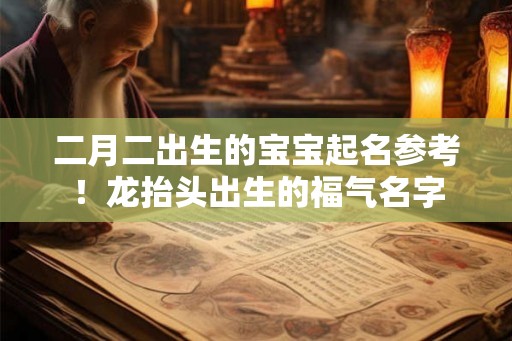 二月二出生的宝宝起名参考！龙抬头出生的福气名字