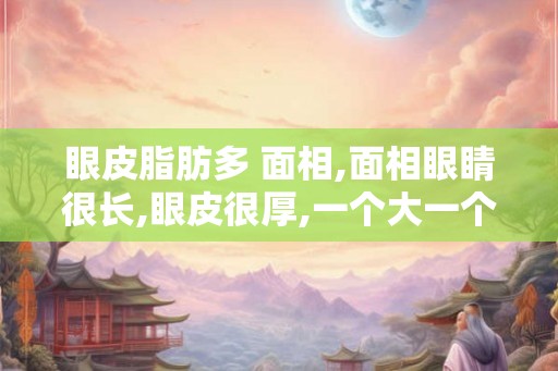 眼皮脂肪多 面相,面相眼睛很长,眼皮很厚,一个大一个小