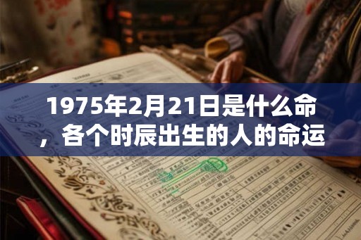 1975年2月21日是什么命，各个时辰出生的人的命运