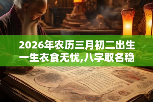 2026年农历三月初二出生一生衣食无忧,八字取名稳定命运