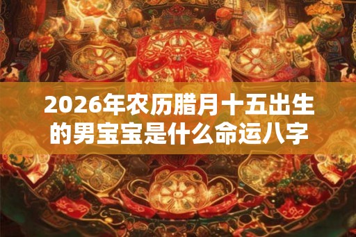 2026年农历腊月十五出生的男宝宝是什么命运八字
