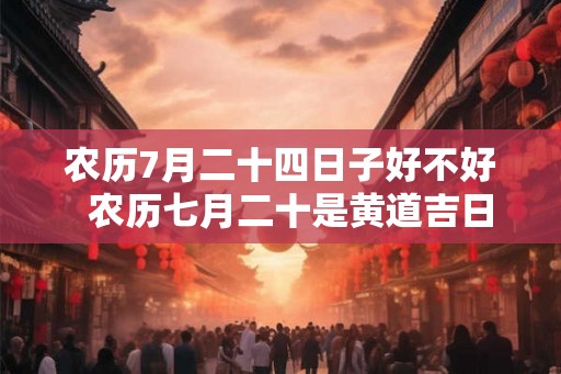 农历7月二十四日子好不好  农历七月二十是黄道吉日吗