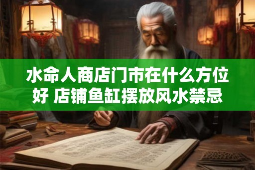 水命人商店门市在什么方位好 店铺鱼缸摆放风水禁忌