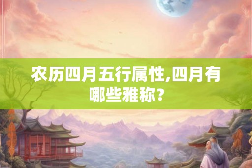农历四月五行属性,四月有哪些雅称？