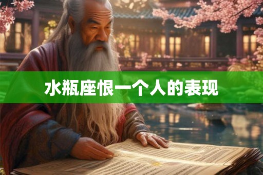 水瓶座恨一个人的表现