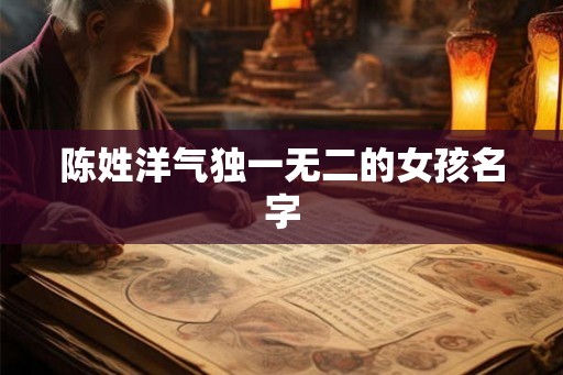 陈姓洋气独一无二的女孩名字