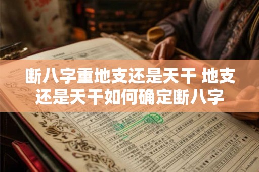 断八字重地支还是天干 地支还是天干如何确定断八字
