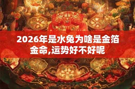 2026年是水兔为啥是金箔金命,运势好不好呢 2026年是水兔为啥是金箔金命,运势好不好呢