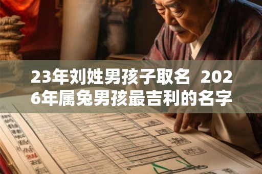 23年刘姓男孩子取名  2026年属兔男孩最吉利的名字