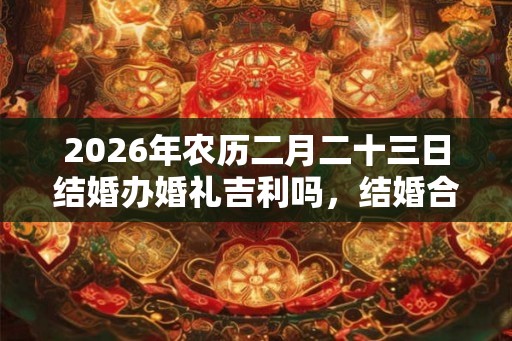 2026年农历二月二十三日结婚办婚礼吉利吗,结婚合适吗? 2026年农历二月二十三日结婚办婚礼吉利吗,结婚合适吗?
