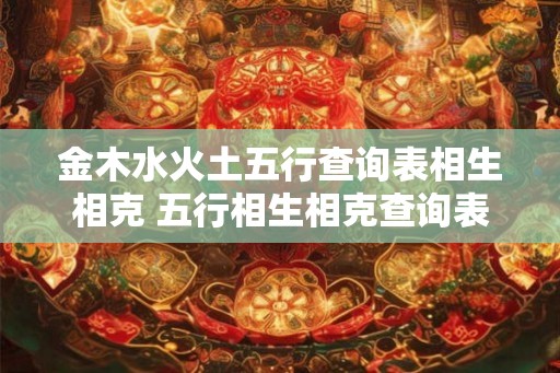 金木水火土五行查询表相生相克 五行相生相克查询表是什么 金木水火土五行查询表相生相克 五行相生相克查询表是什么