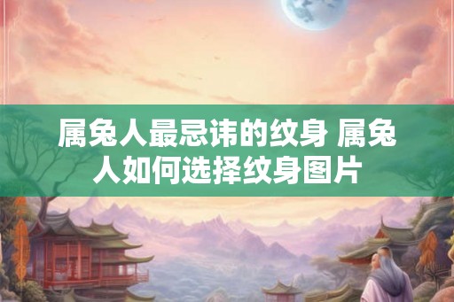 属兔人最忌讳的纹身 属兔人如何选择纹身图片