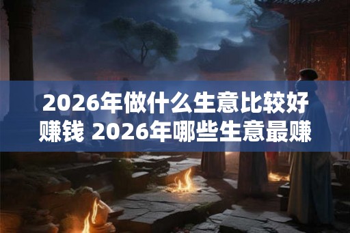 2026年做什么生意比较好赚钱 2026年哪些生意最赚钱