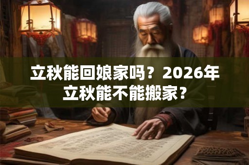 立秋能回娘家吗？2026年立秋能不能搬家？