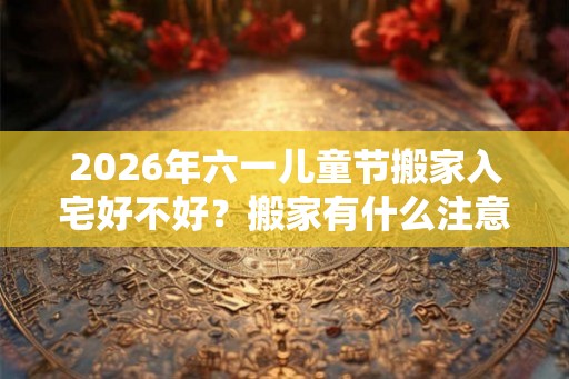 2026年六一儿童节搬家入宅好不好？搬家有什么注意事项？