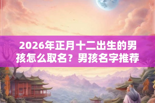 2026年正月十二出生的男孩怎么取名？男孩名字推荐