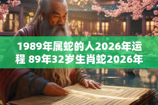 1989年属蛇的人2026年运程 89年32岁生肖蛇2026年运势 1989年属蛇的人2026年运程 89年32岁生肖蛇2026年运势