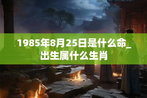 1985年8月25日是什么命_出生属什么生肖