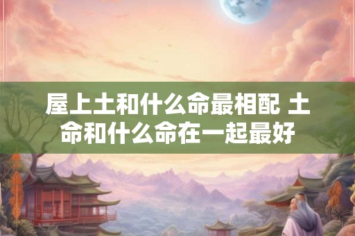 屋上土和什么命最相配 土命和什么命在一起最好