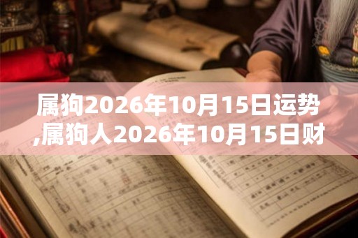 属狗2026年10月15日运势,属狗人2026年10月15日财运,生肖狗2026年10月15日运势