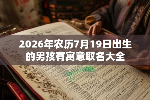 2026年农历7月19日出生的男孩有寓意取名大全