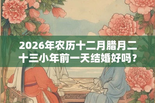 2026年农历十二月腊月二十三小年前一天结婚好吗？